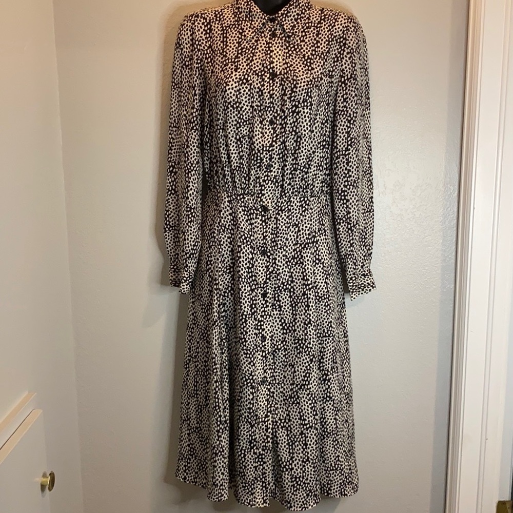 Who What Wear spotted button up midi dress